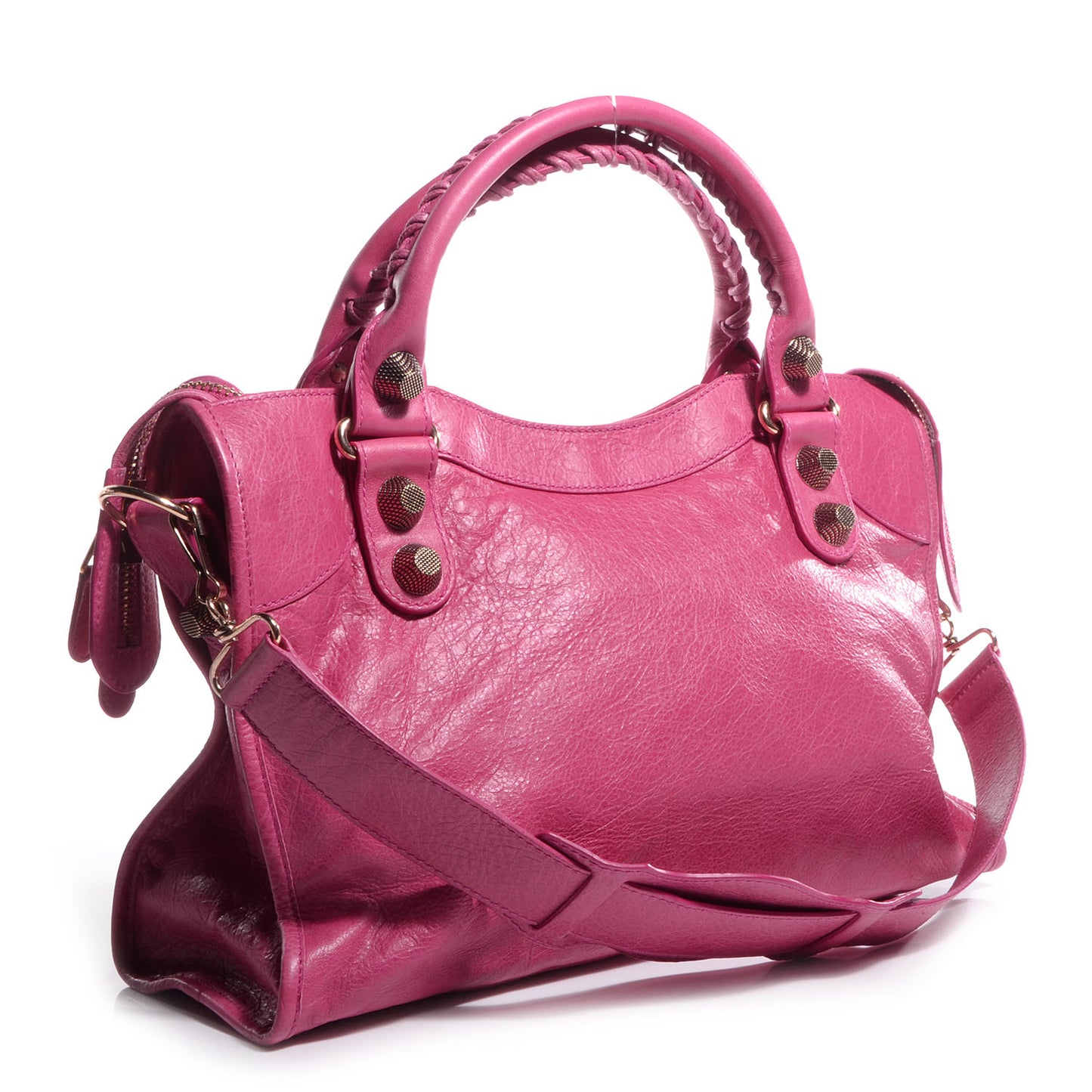 Agneau Giant 21 Rose Gold Hardware City Cyclamen Fucsia