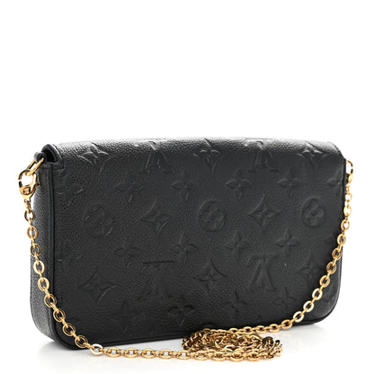 Louis Vuitton Empreinte Pochette Felicie Chain Wallet Black 4 of 9