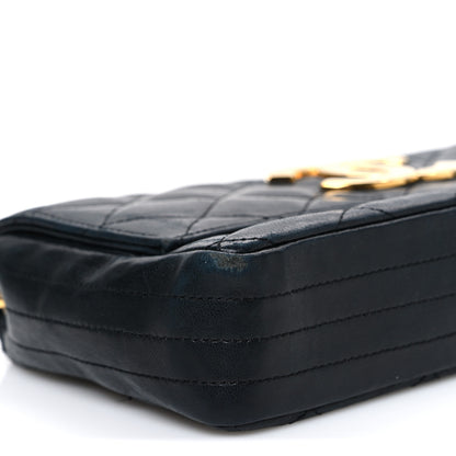 Chanel Lambskin Quilted Jumbo CC Small Single Flap Black 10 of 12