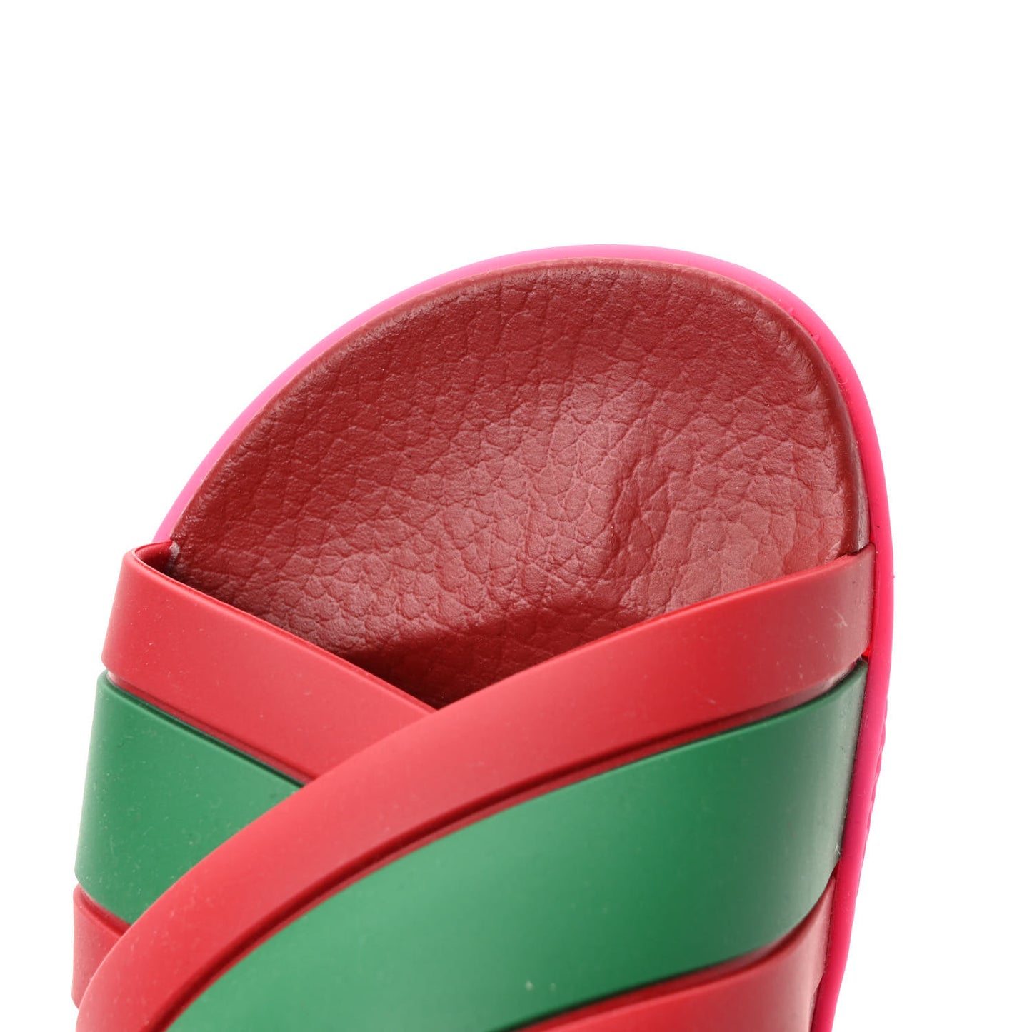 Rubber Web Womens Criss Cross Slide Sandals 35 Coral New Shamarock