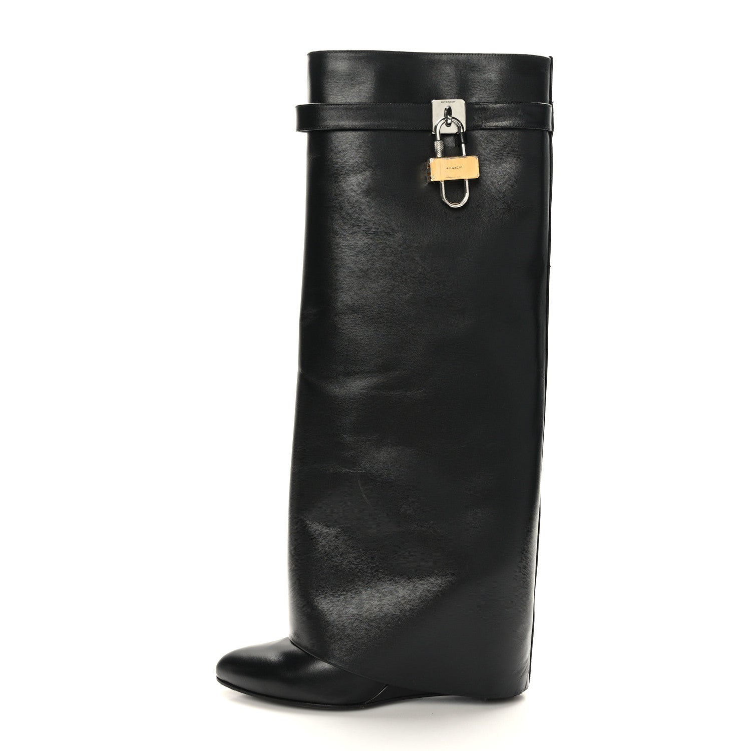 Givenchy Calfskin Shark Lock Pant Boots 40.5 Black 1 of 7