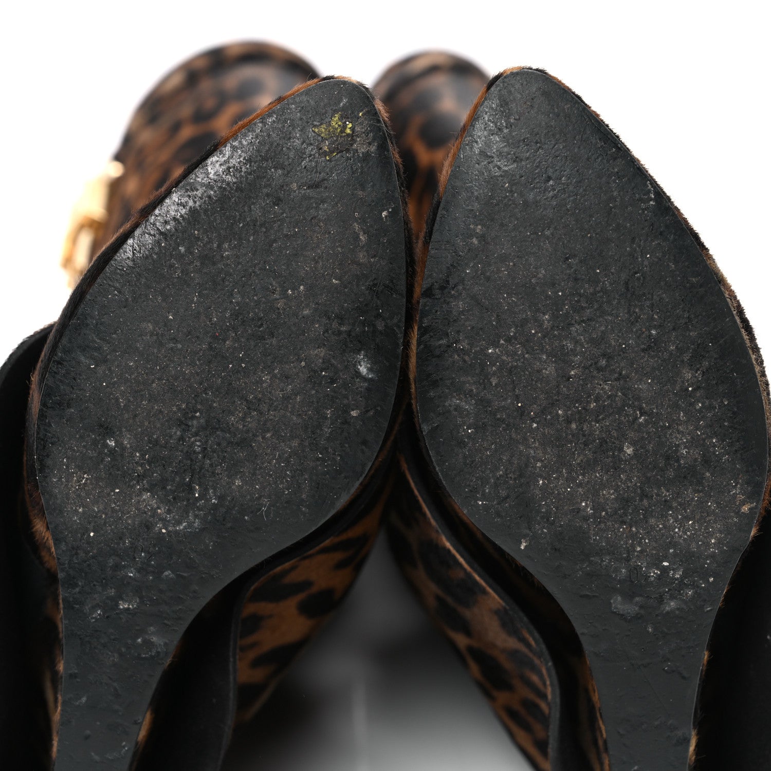 Givenchy Calf Hair Leopard Print Shark Lock Pant Boots 40 Black Brown 8 of 8