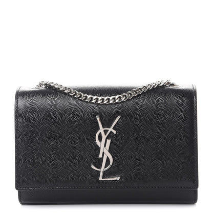 Saint Laurent Grain De Poudre Small Monogram Kate Satchel Black 1 of 8