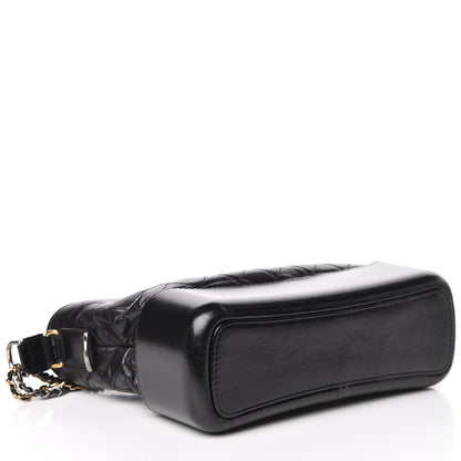 Chanel Aged Calfskin Quilted Medium Gabrielle Hobo Black 4 of 17