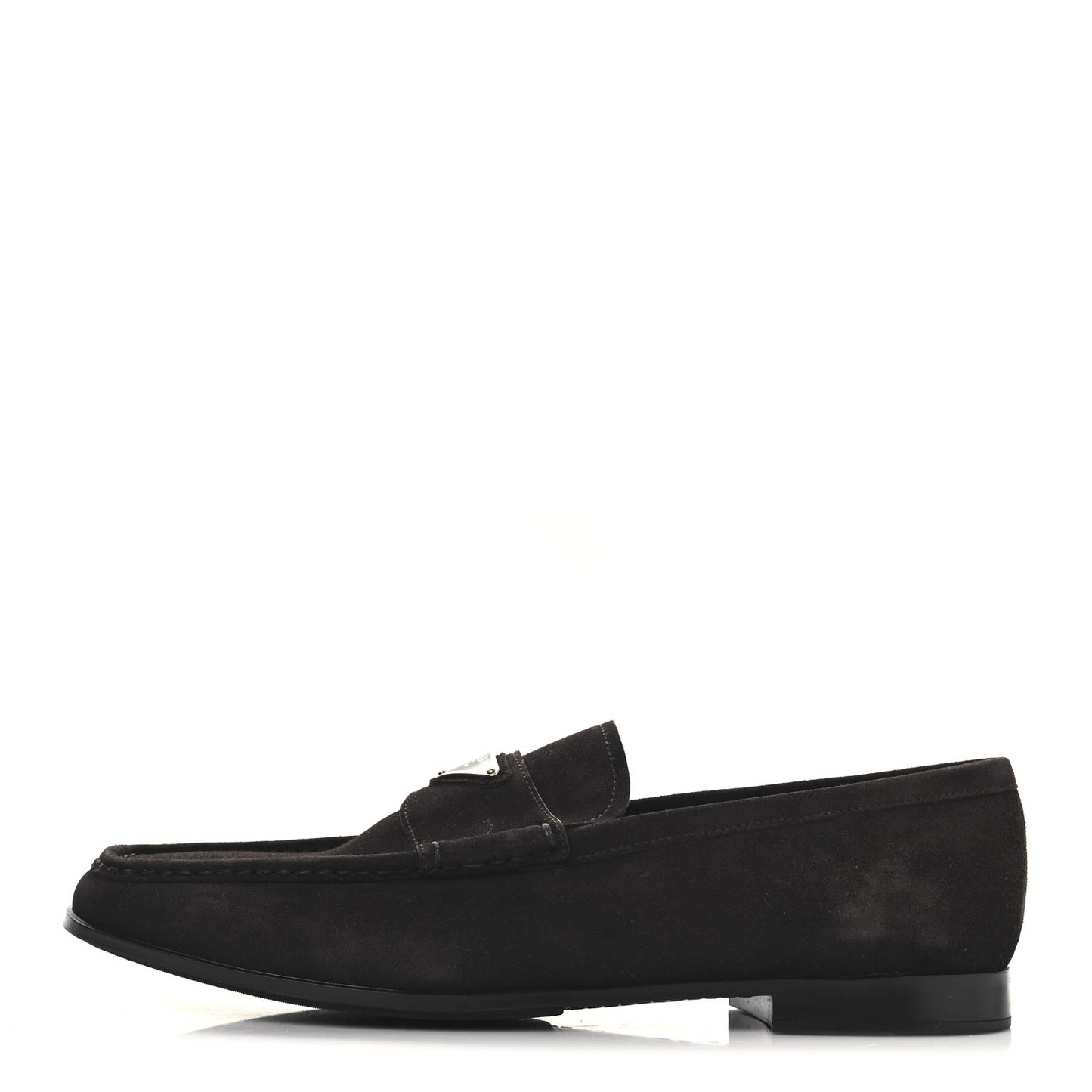 Vitello Scamosciato Triangle Mens Loafers 9.5 Brown