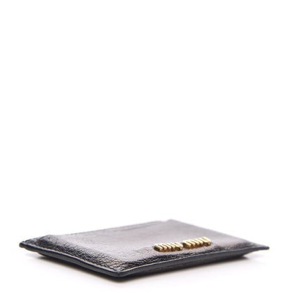 Miu Miu Goatskin Madras Card Case Black 4 of 8
