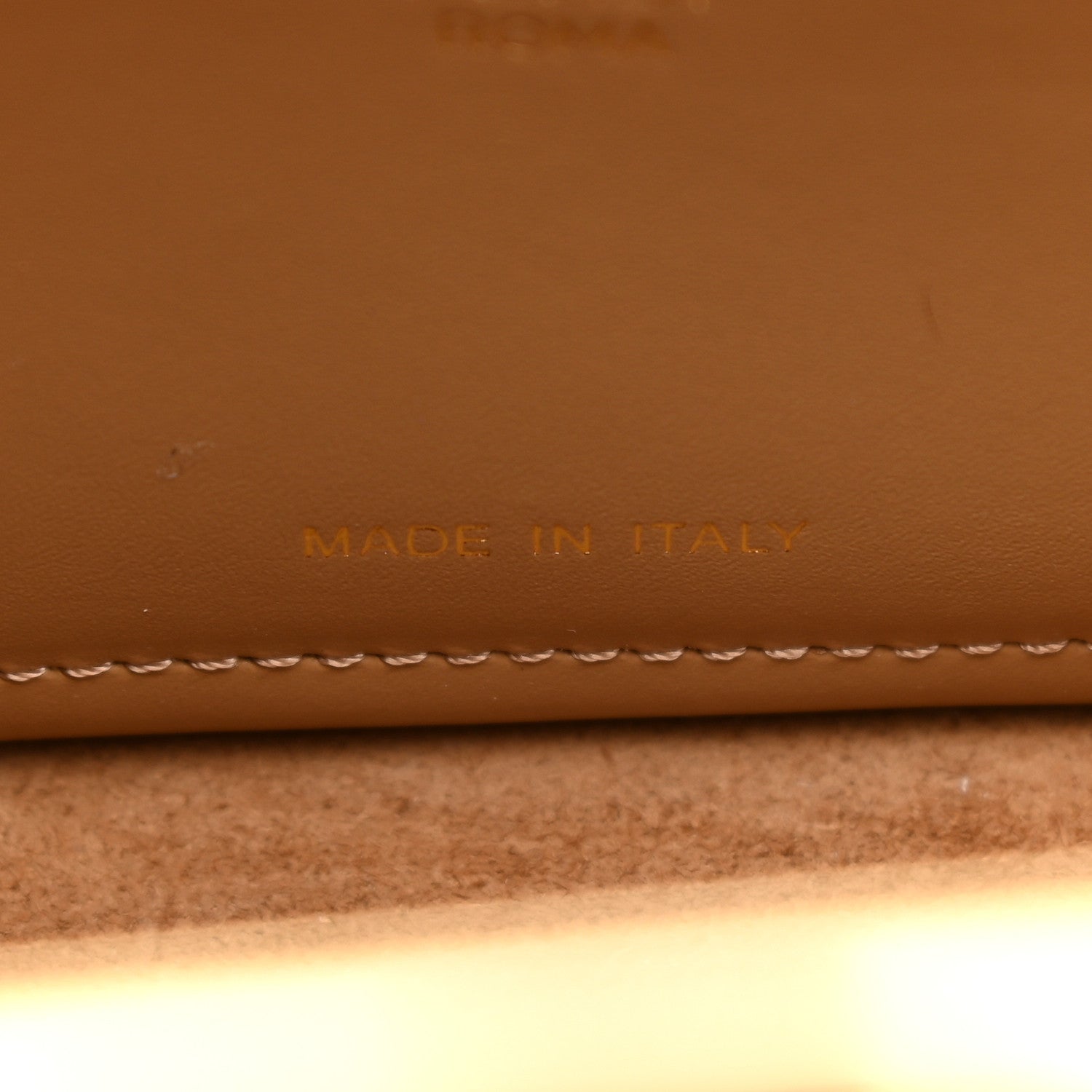 Fendi Vitello King Small Fendi Way Tote Miele Scuro 6 of 8