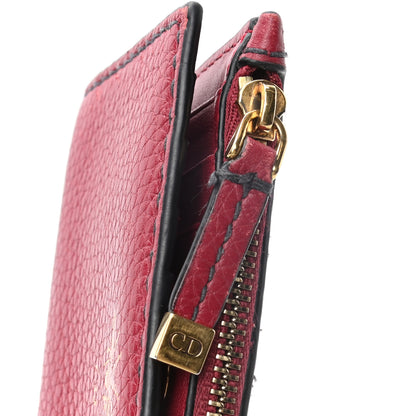 Christian Dior Calfskin D-Bee Wallet Dark Red 10 of 10