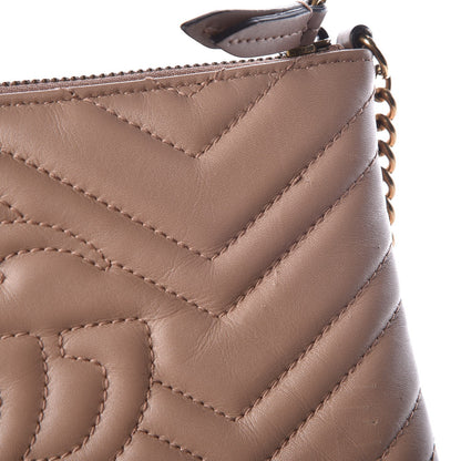 Gucci Calfskin Matelasse Mini GG Marmont Chain Bag Porcelain Rose 8 of 11