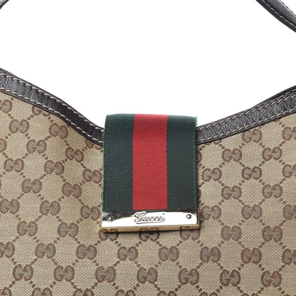 Gucci Monogram Large New Ladies Web Hobo Dark Brown 12 of 13