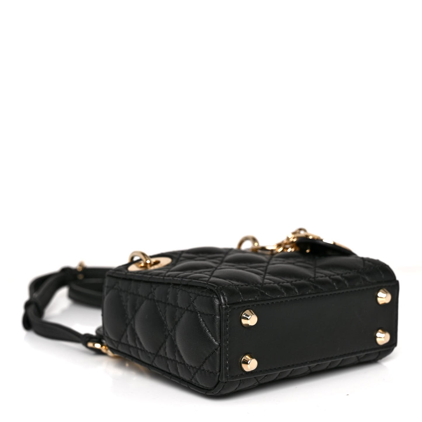 Lambskin Cannage Micro Lady Dior Black