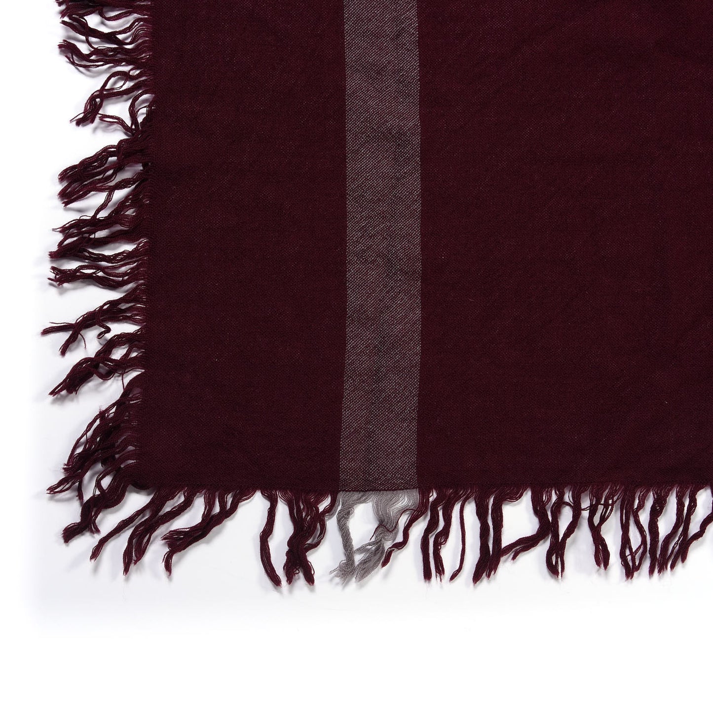 Wool Check Fringe Scarf Garnet Pink