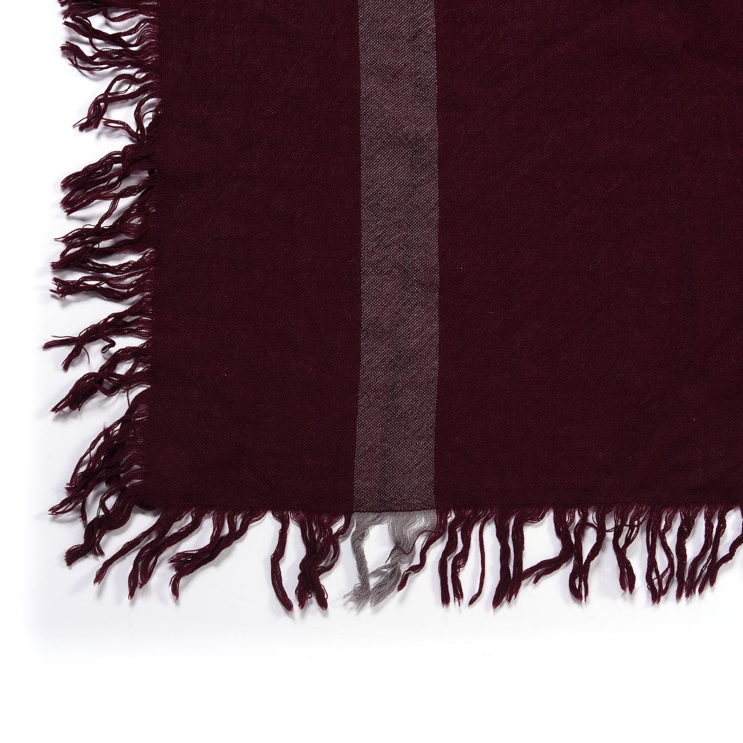 Burberry Wool Check Fringe Scarf Garnet Pink 2 of 3