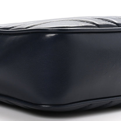 Saint Laurent Calfskin Matelasse Monogram Lou Camera Bag Deep Marine 9 of 11