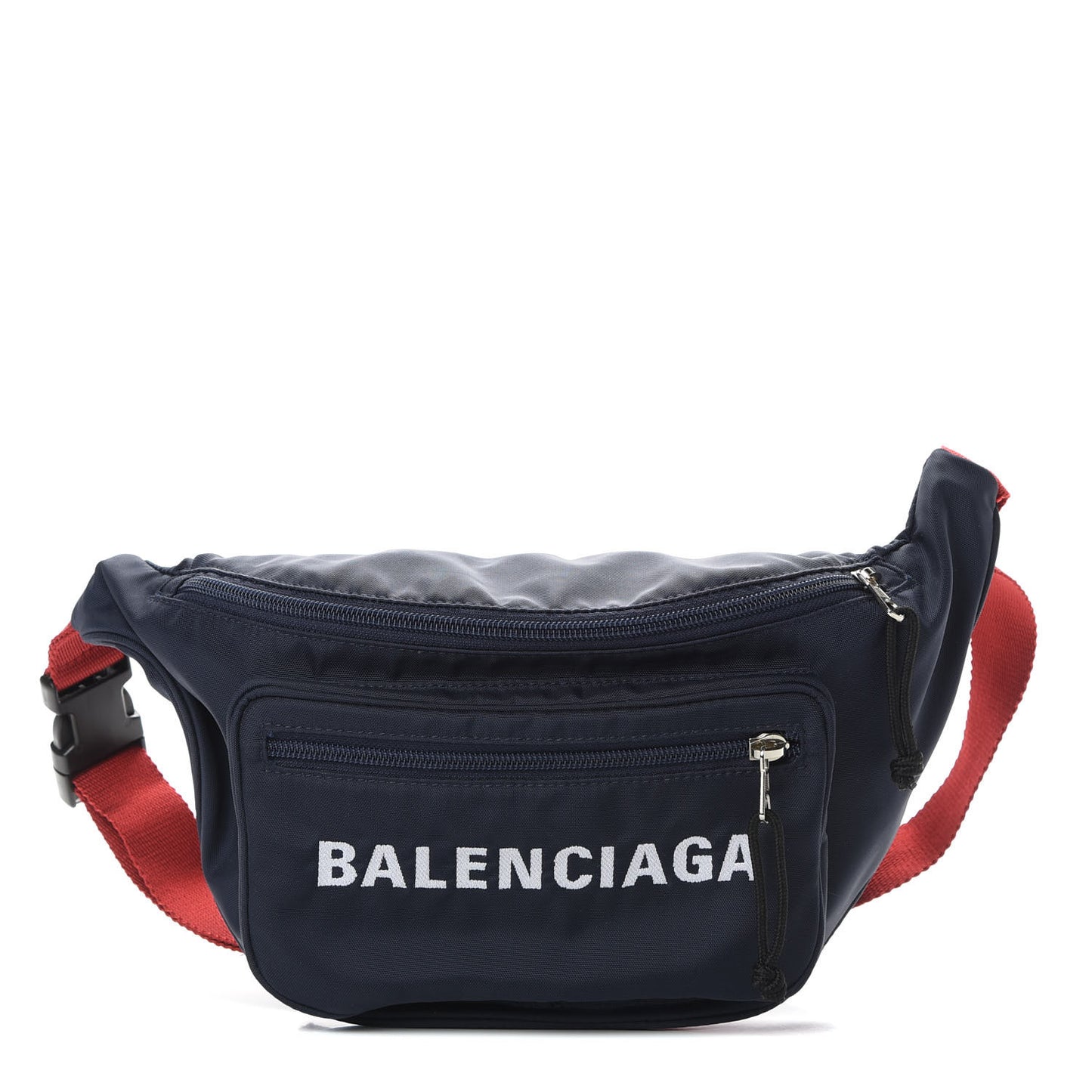 Sport Nylon Logo Embroidered Wheel Beltpack Navy Blue Red
