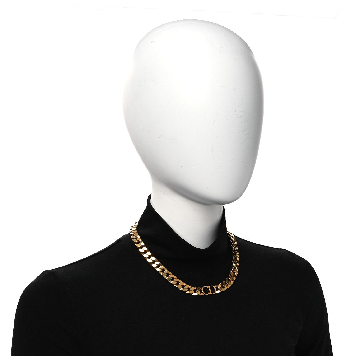 Christian Dior Metal CD Choker Necklace Gold 1867149 – FASHIONPHILE