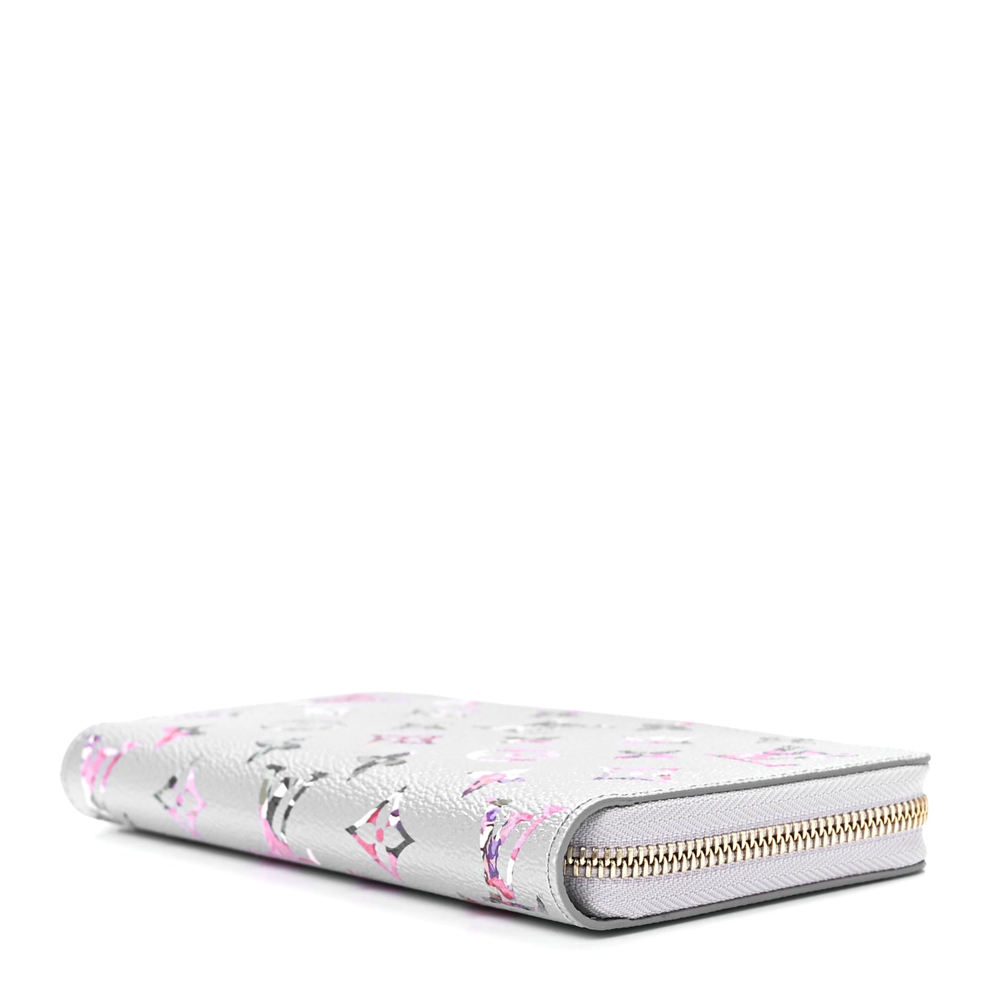 Metallic Monogram LV Garden Zippy Wallet Silver
