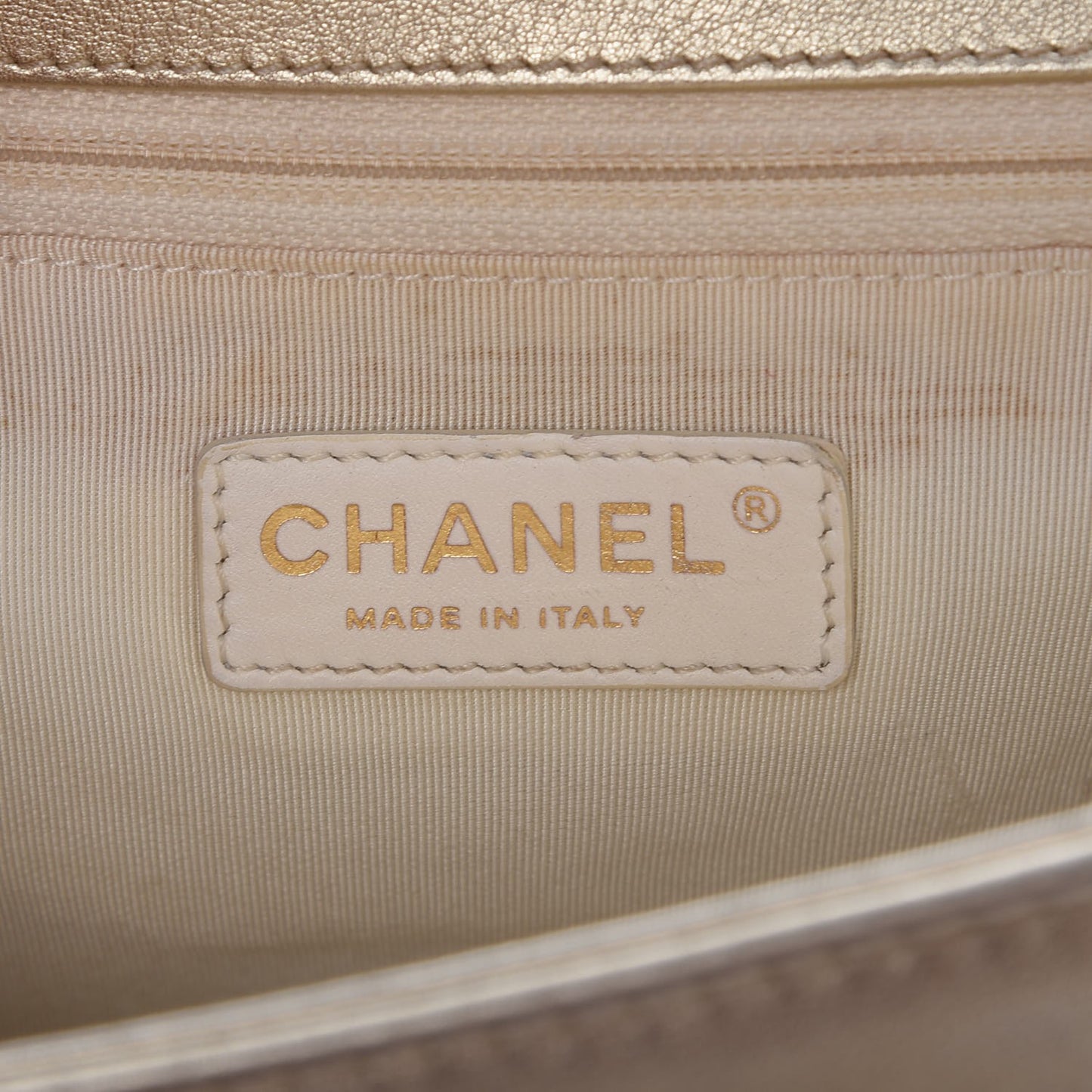Lambskin Perforated Quilted New Medium Boy Flap Gold
