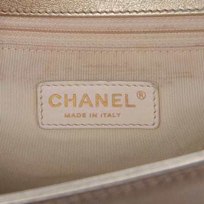 Chanel Lambskin Perforated Quilted New Medium Boy Flap Gold 6 of 22