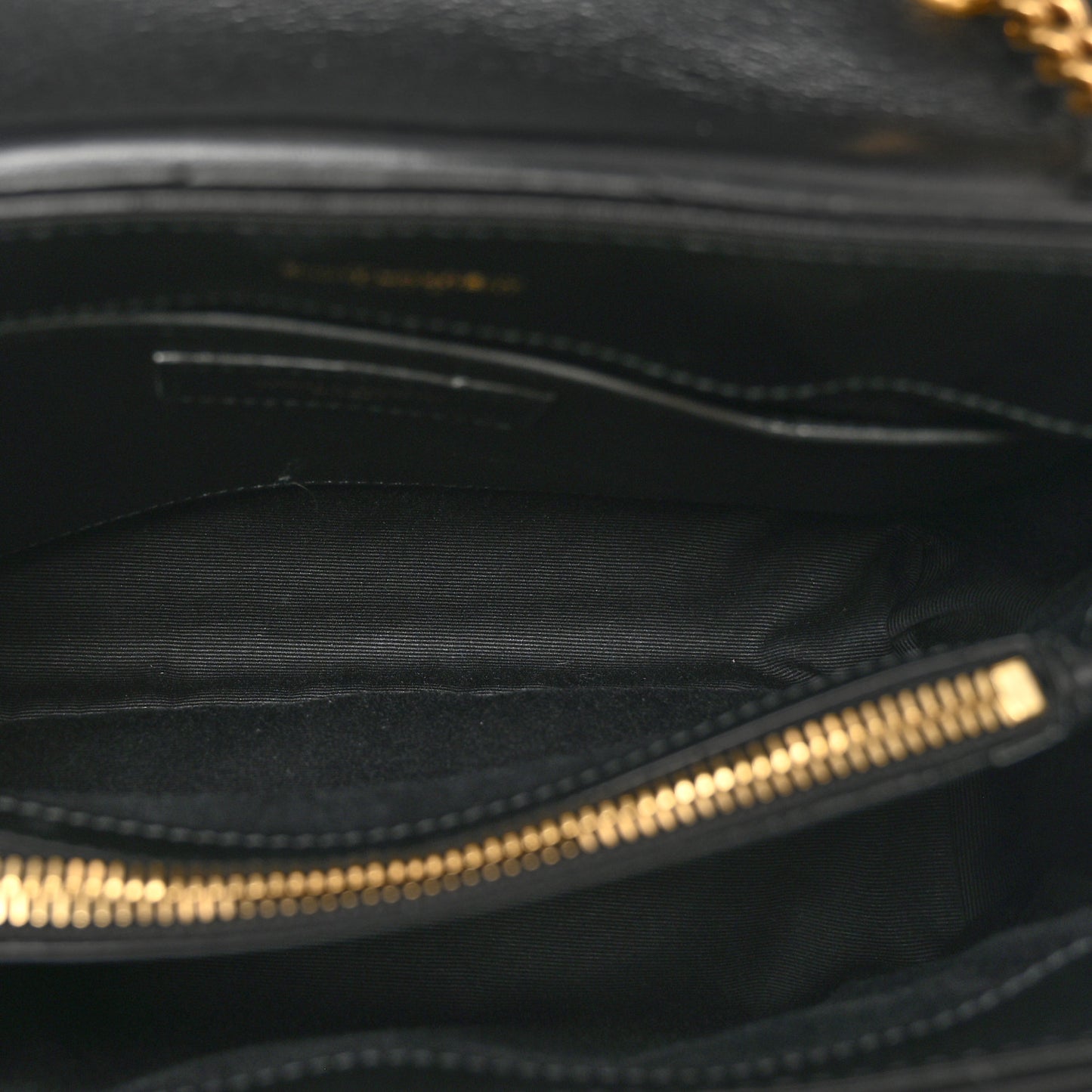Calfskin Y Quilted Monogram Small Loulou Chain Satchel Black