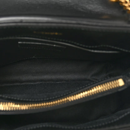 Saint Laurent Calfskin Y Quilted Monogram Small Loulou Chain Satchel Black 6 of 11