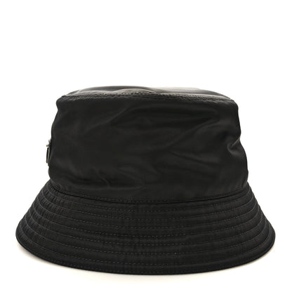 Prada Re-Nylon Metal Triangle Logo Mens Bucket Hat XXL Black 4 of 9
