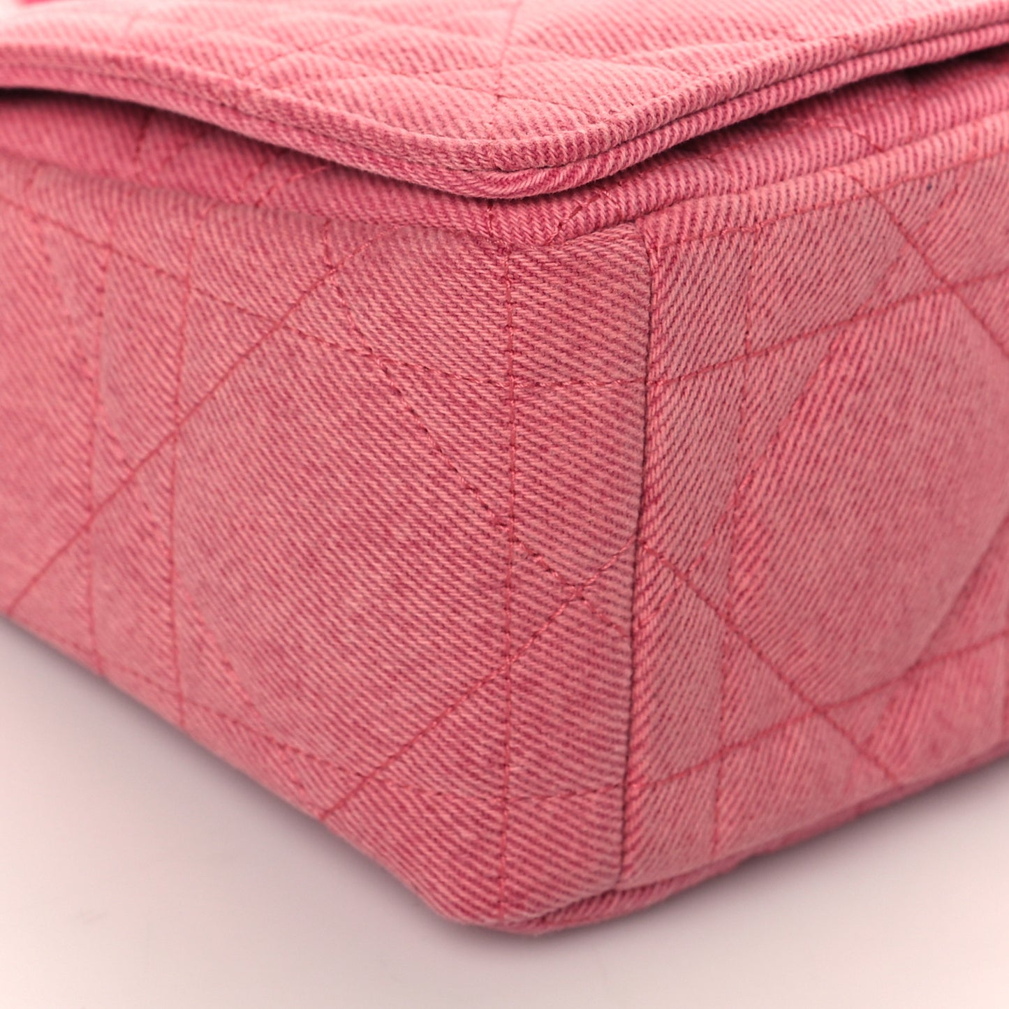 Denim Macrocannage Medium Caro Bag Fuchsia Multicolor