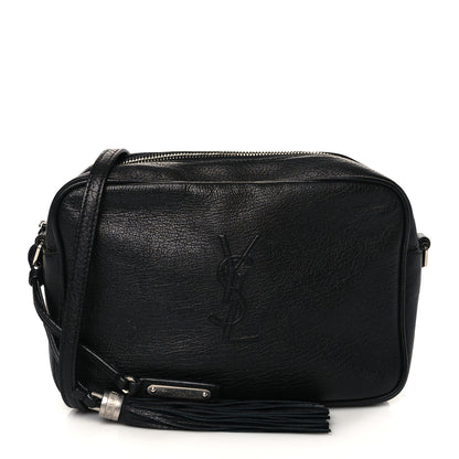 Saint Laurent Lambskin Monogram Embossed Small Lou Camera Bag Black 1 of 10