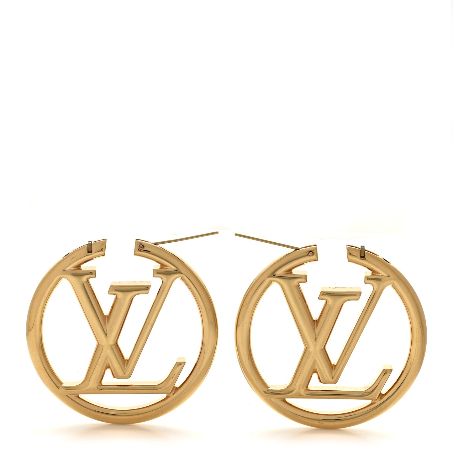 Metal Louise Hoop Earrings Gold