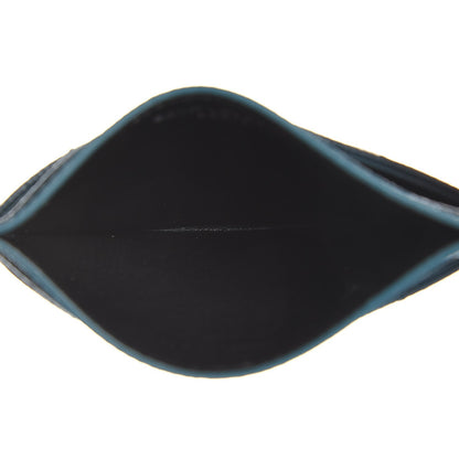 Saint Laurent Grain De Poudre Matelasse Chevron Monogram Credit Card Case Peacock Green 5 of 8