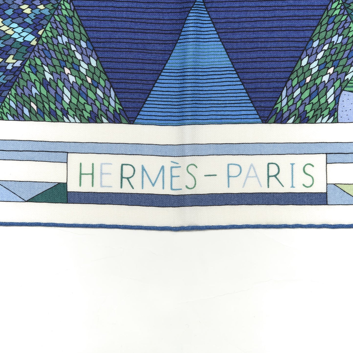 Cashmere Silk Patchwork Horse Shawl 140 Turquoise Vert Bleu