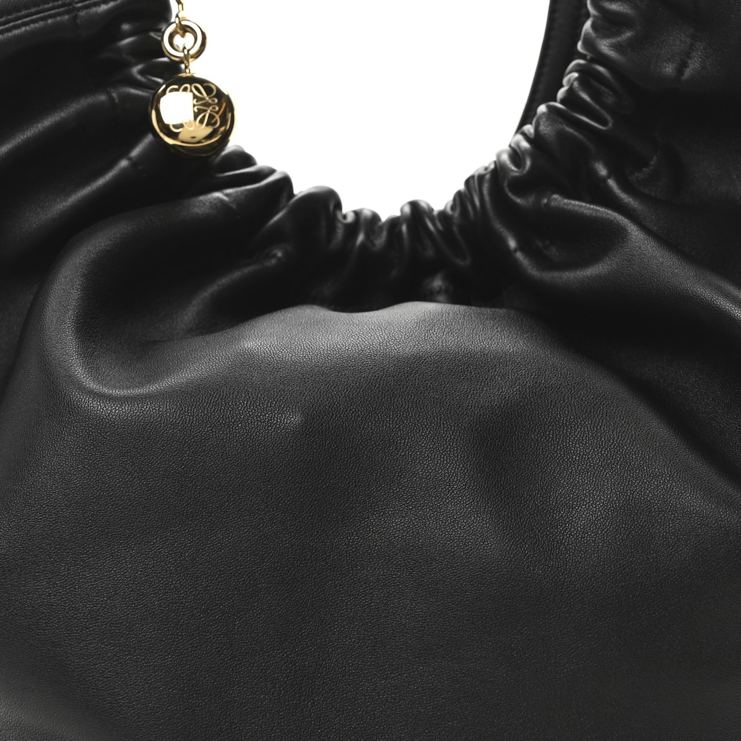 Buttery Nappa Lambskin Medium Squeeze Bag Black