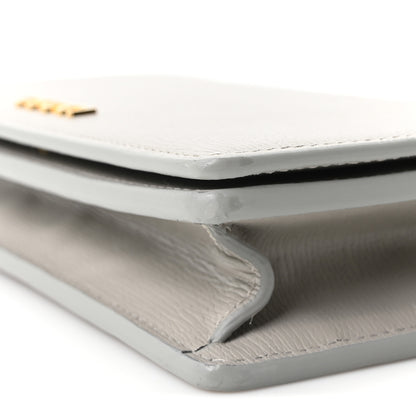 Gucci Textured Calfskin Script Logo Wallet On Chain Grey 9 of 9