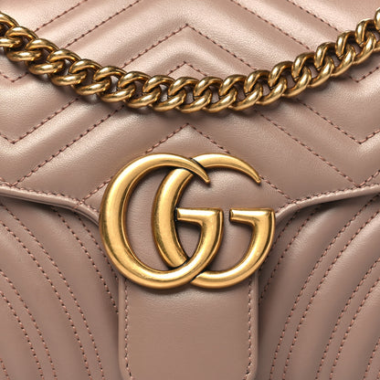 Gucci Calfskin Matelasse Small GG Marmont Shoulder Bag Porcelain Rose 8 of 11