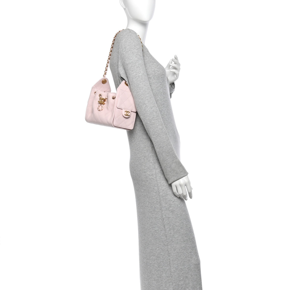 Caviar Quilted Mini Chanel 25 Handbag Light Pink