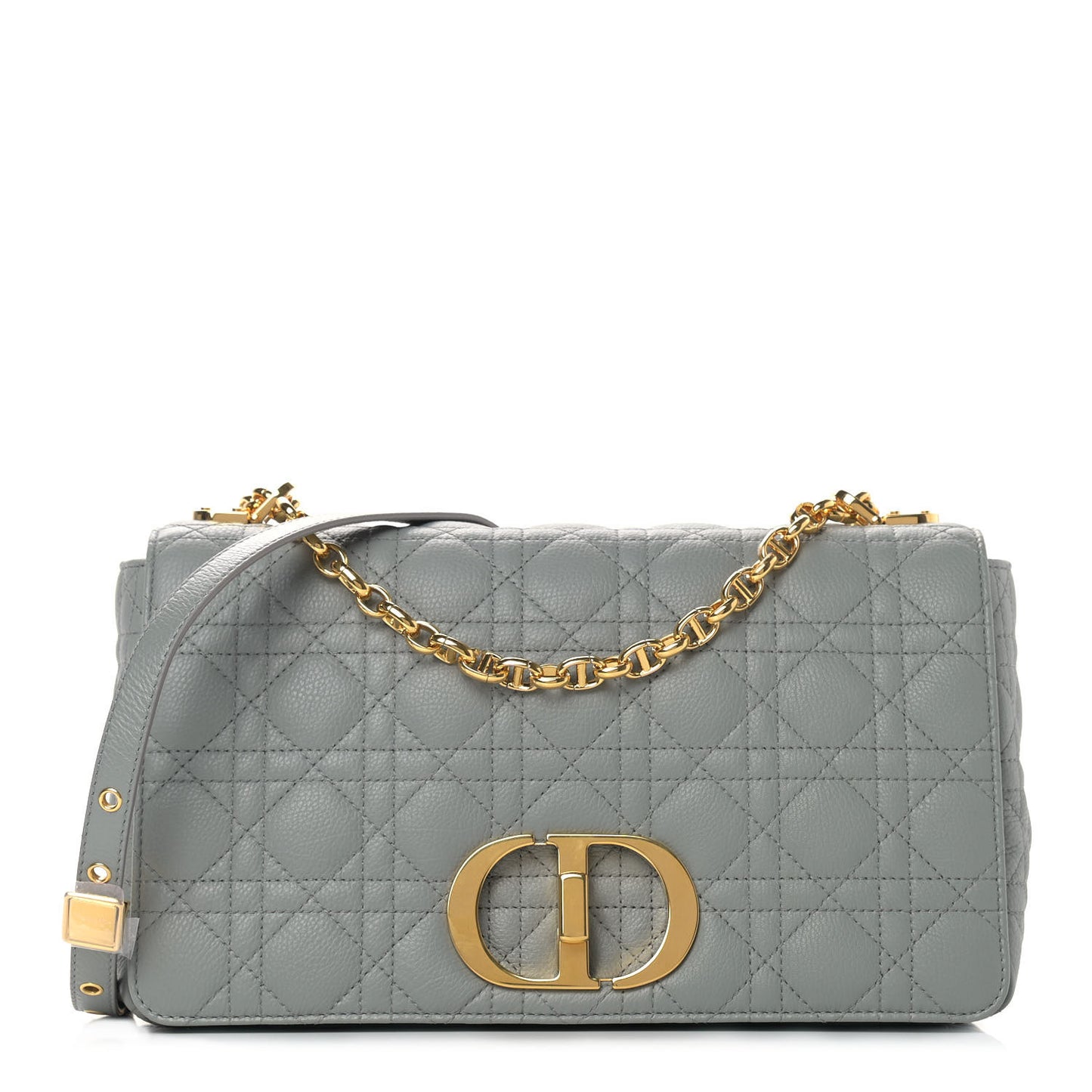 Lambskin Cannage Large Caro Bag Grey