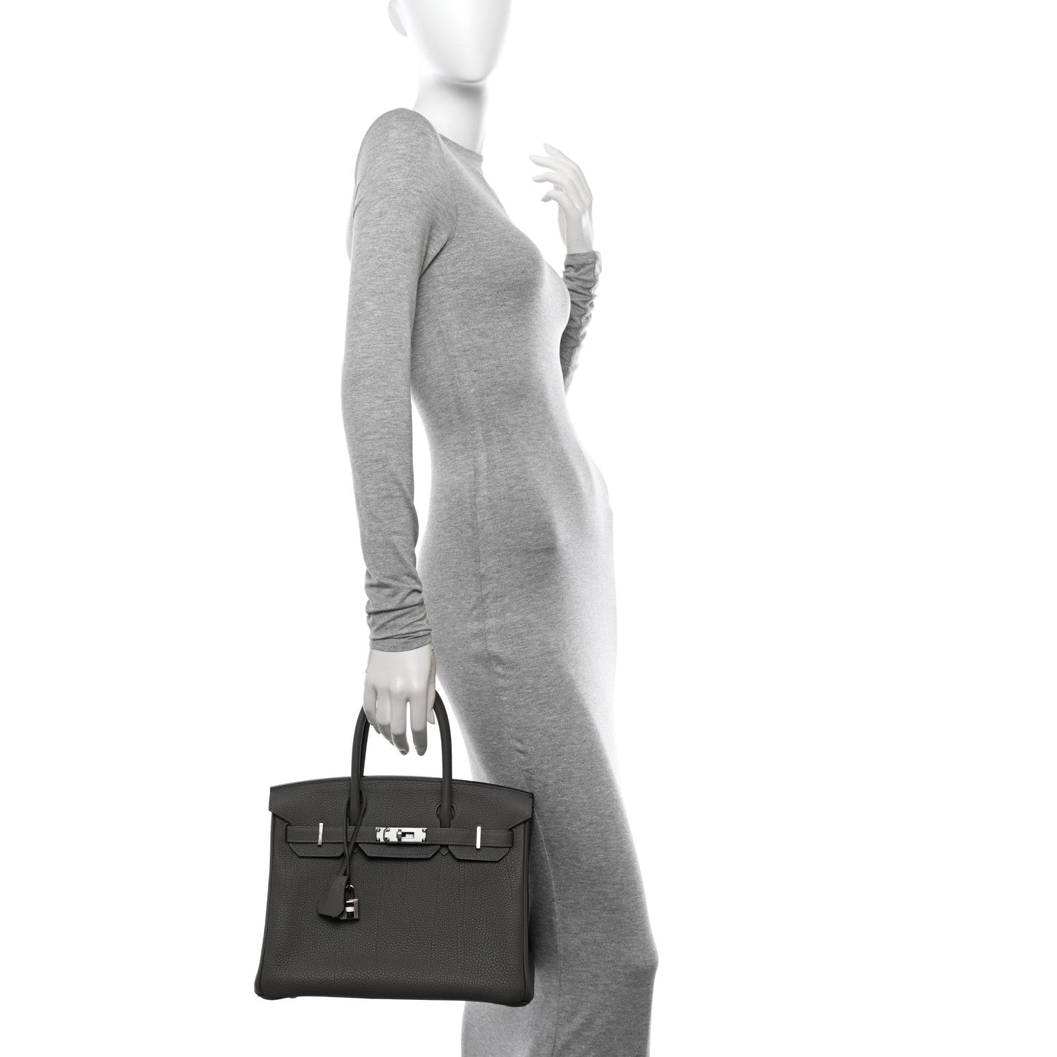 Hermes Togo BIRKIN 30 Gris Meyer 2 of 10