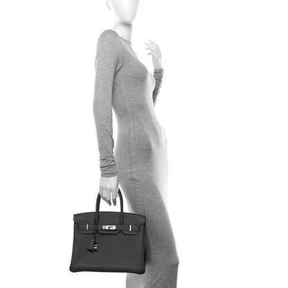 Hermes Togo BIRKIN 30 Gris Meyer 2 of 10