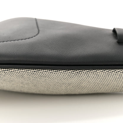 Hermes Swift H Plume Canvas Buddy Pocket Bag Black Ecru 10 of 11
