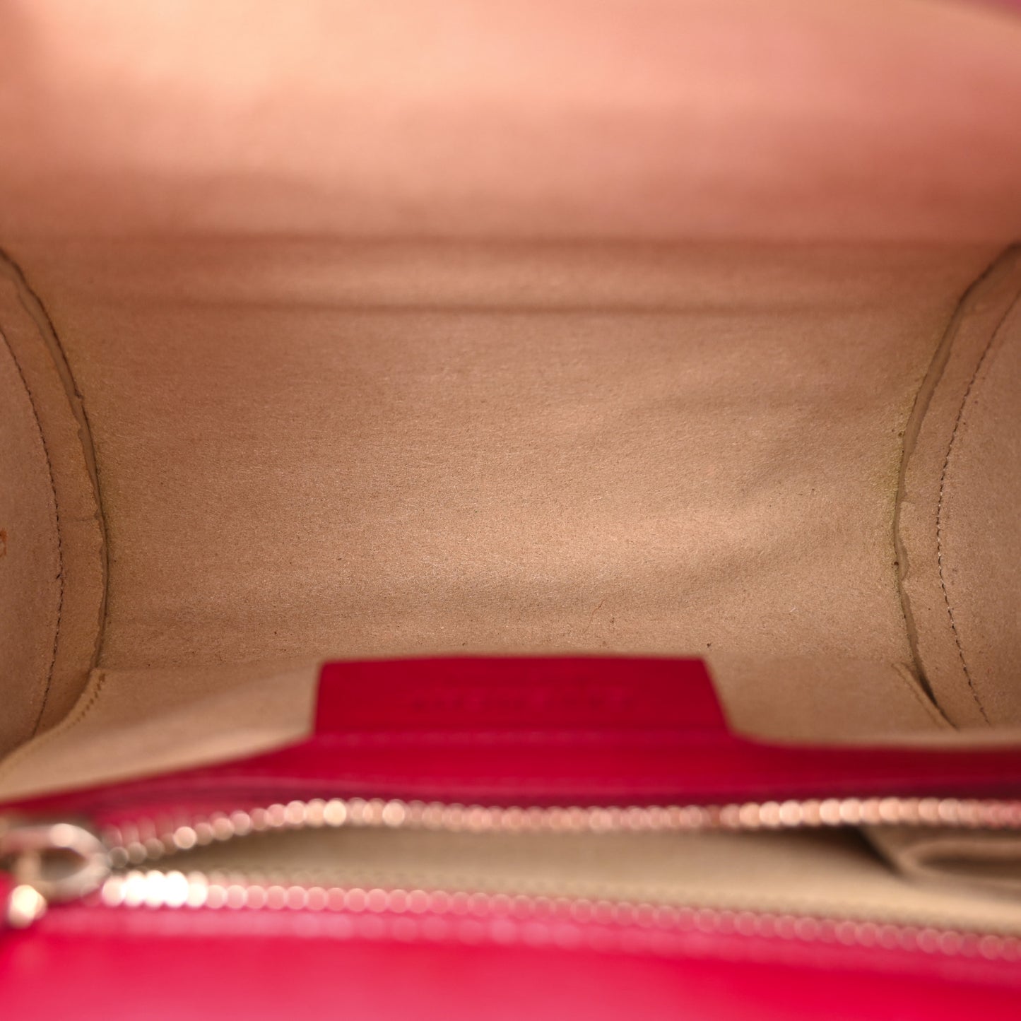 Textured Calfskin Mini Pandora Box Crossbody Bag Magenta