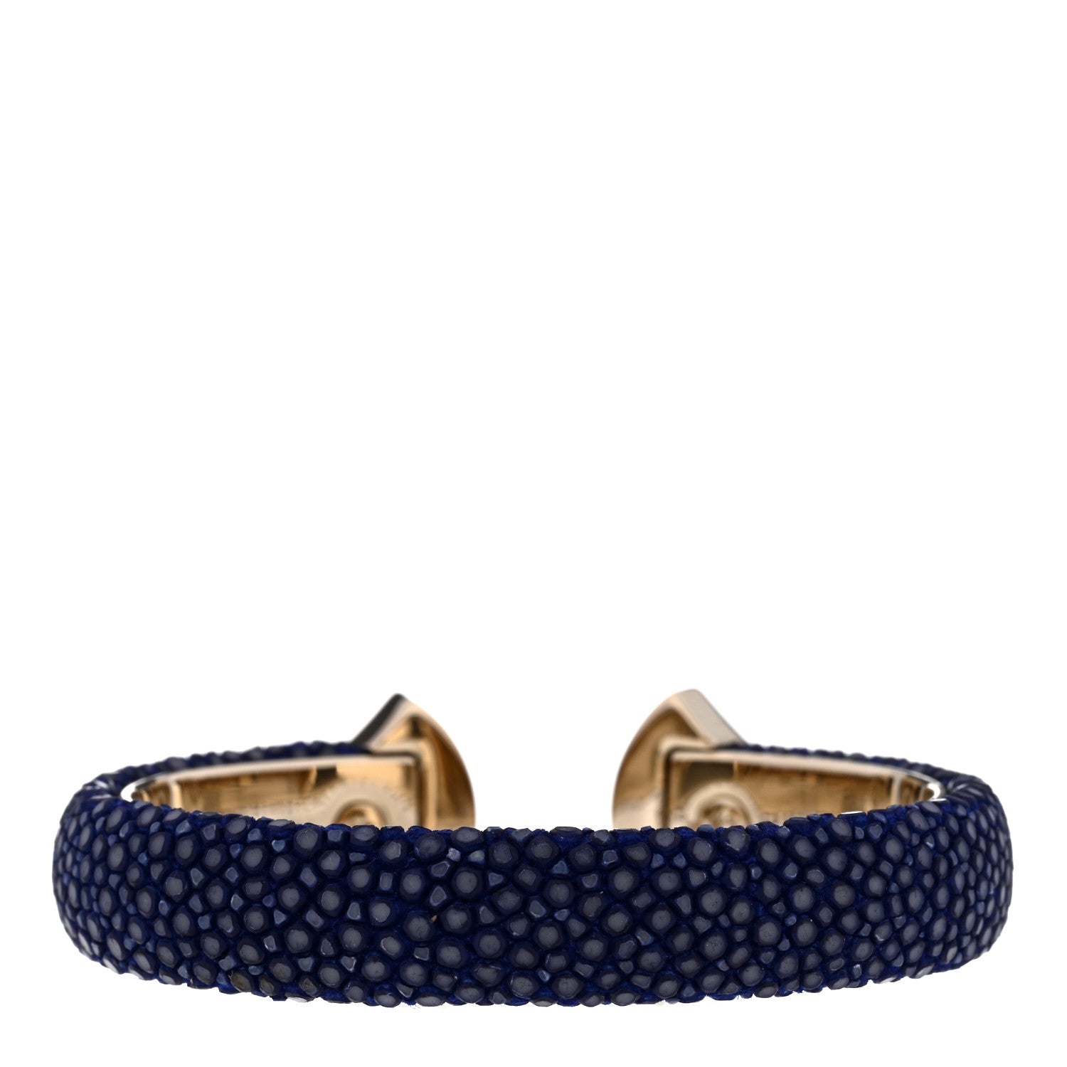 Bulgari Galuchat Divas' Dream Cuff Bracelet Blue 3 of 4