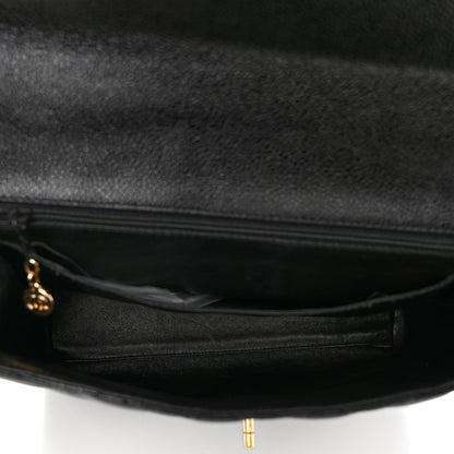Chanel Caviar Quilted Jumbo Kelly Flap Black 5 of 12