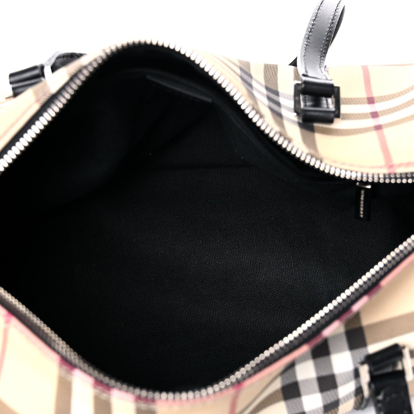 House Check Barrel Bag Black