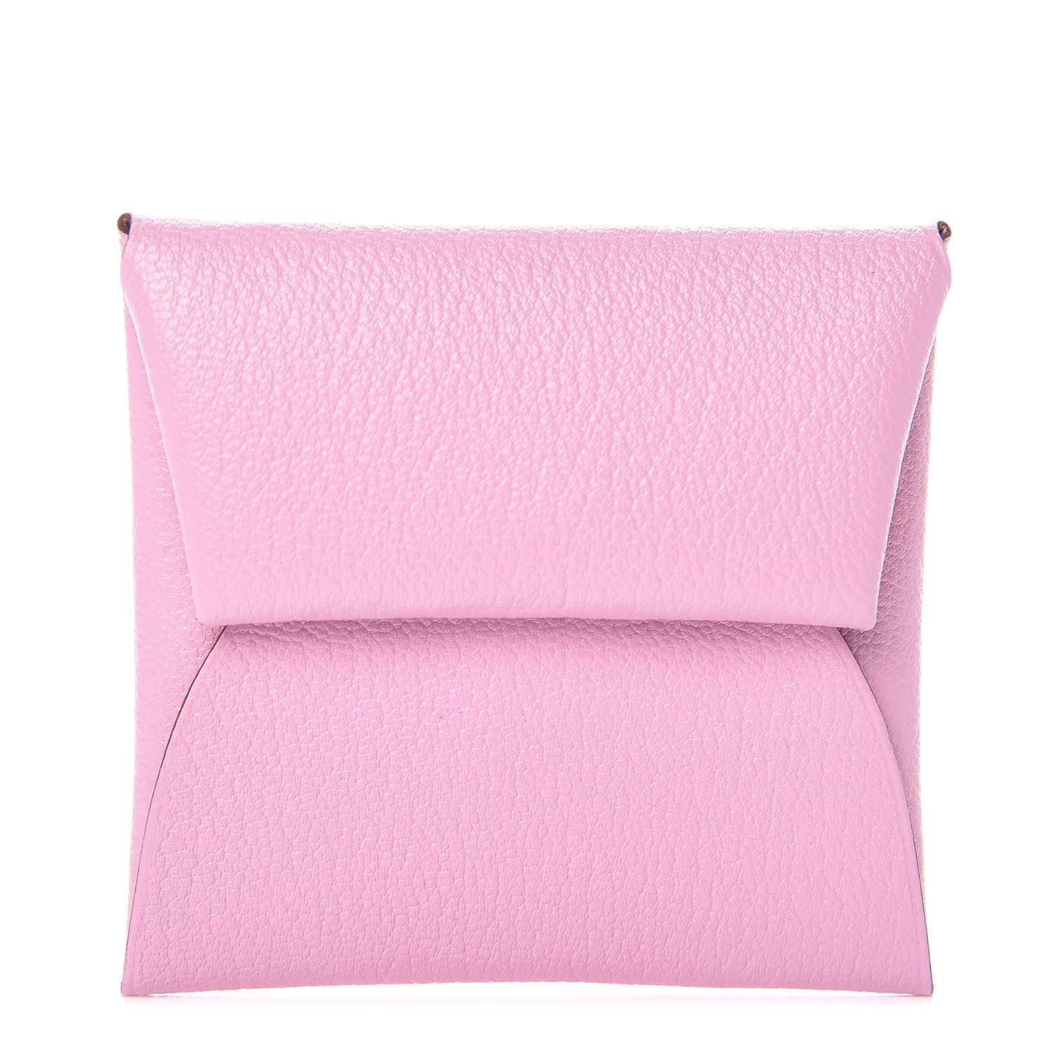 Hermes Chevre Mysore Bastia Coin Purse Mauve Sylvestre 1 of 8