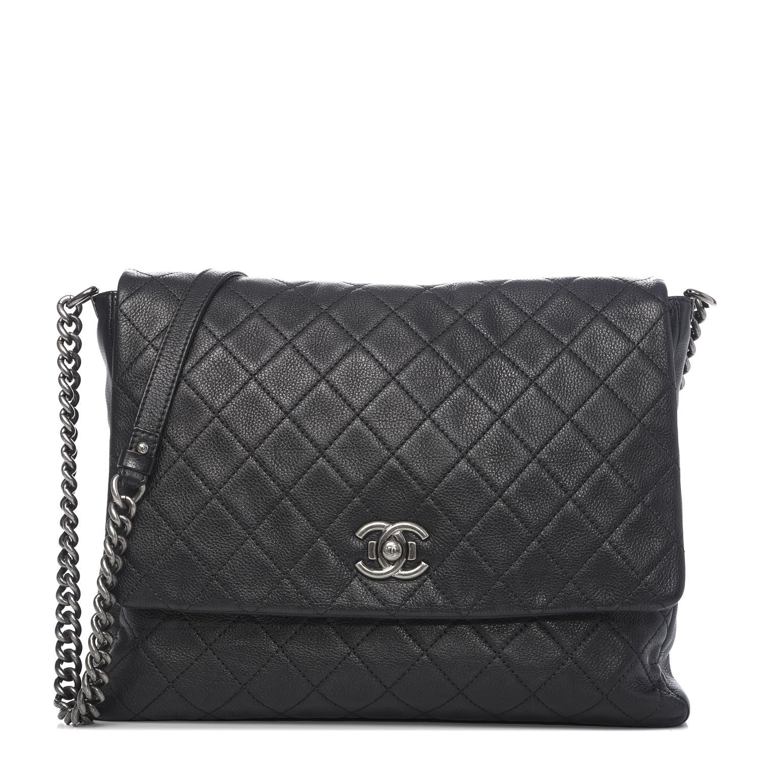 Chanel Calfskin Quilted Couture Messenger Black 1 of 11