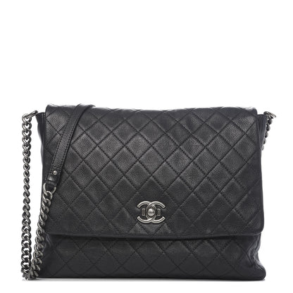 Chanel Calfskin Quilted Couture Messenger Black 1 of 11