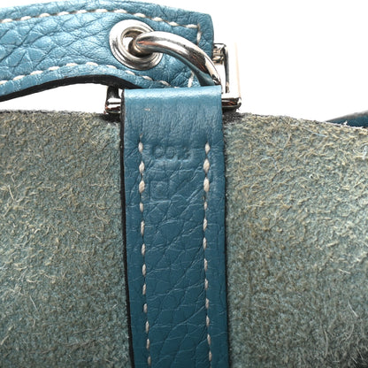 Hermes Taurillon Clemence Picotin Lock 18 PM Blue Jean 6 of 12