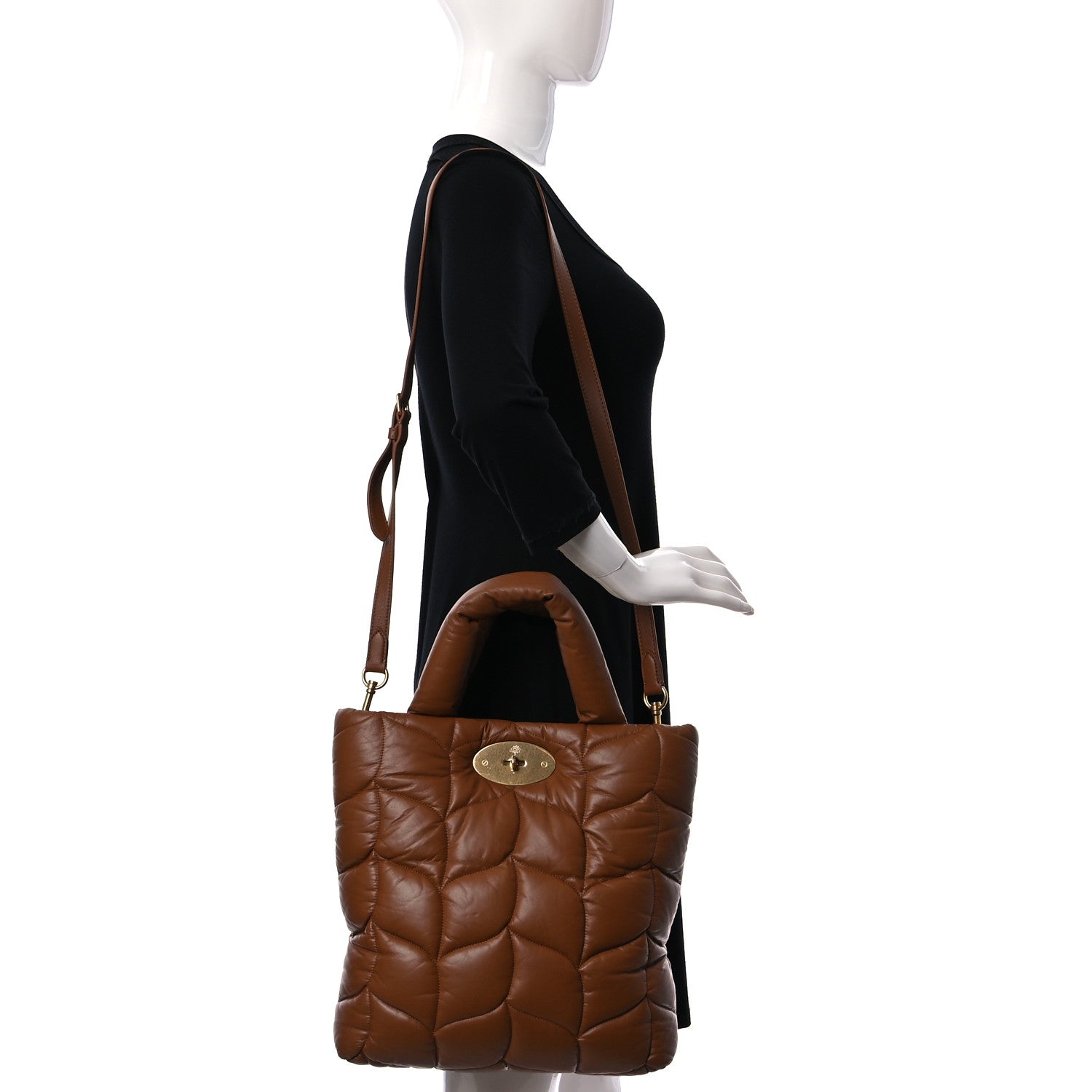 Mulberry Nappa Pillow Quilted Big Softie Tote Tobacco Brown 2 of 9