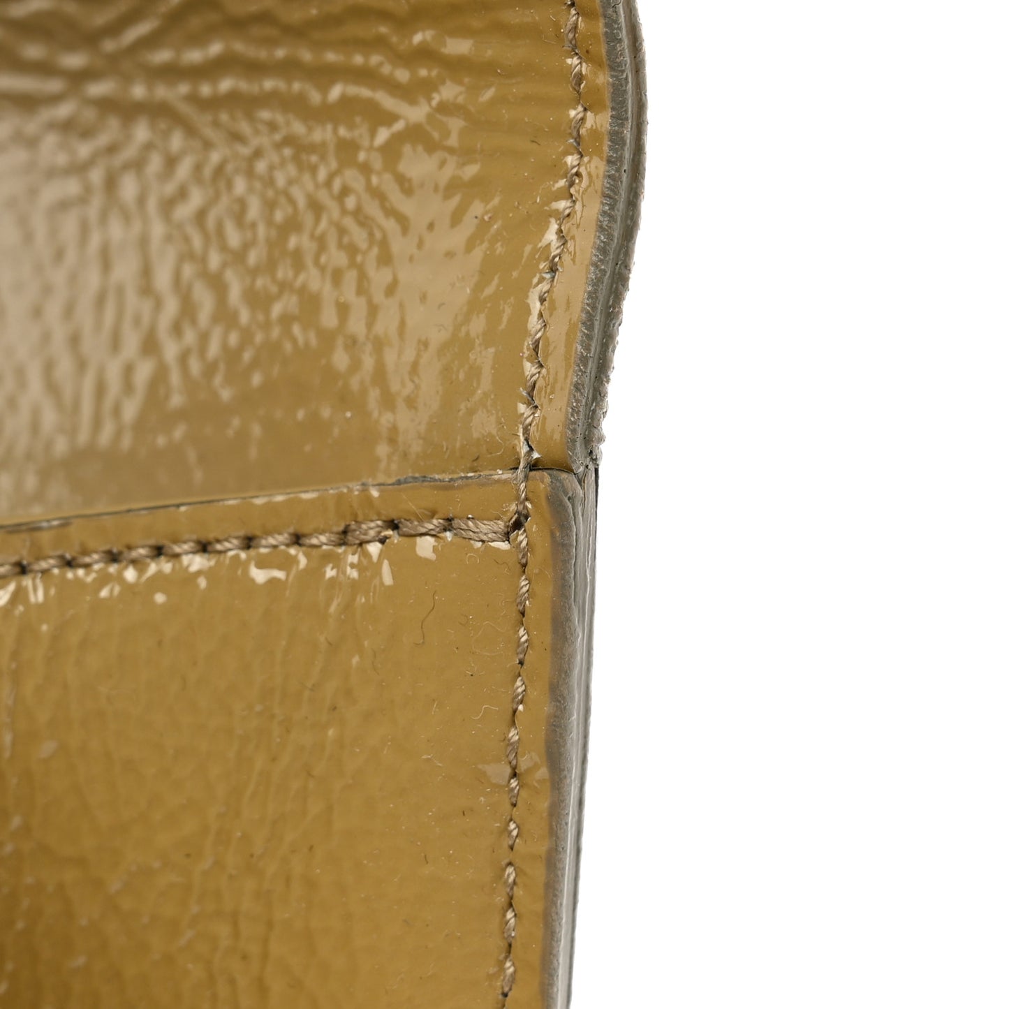 Textured Patent Calfskin Monogram Large Belle De Jour Clutch Lemon