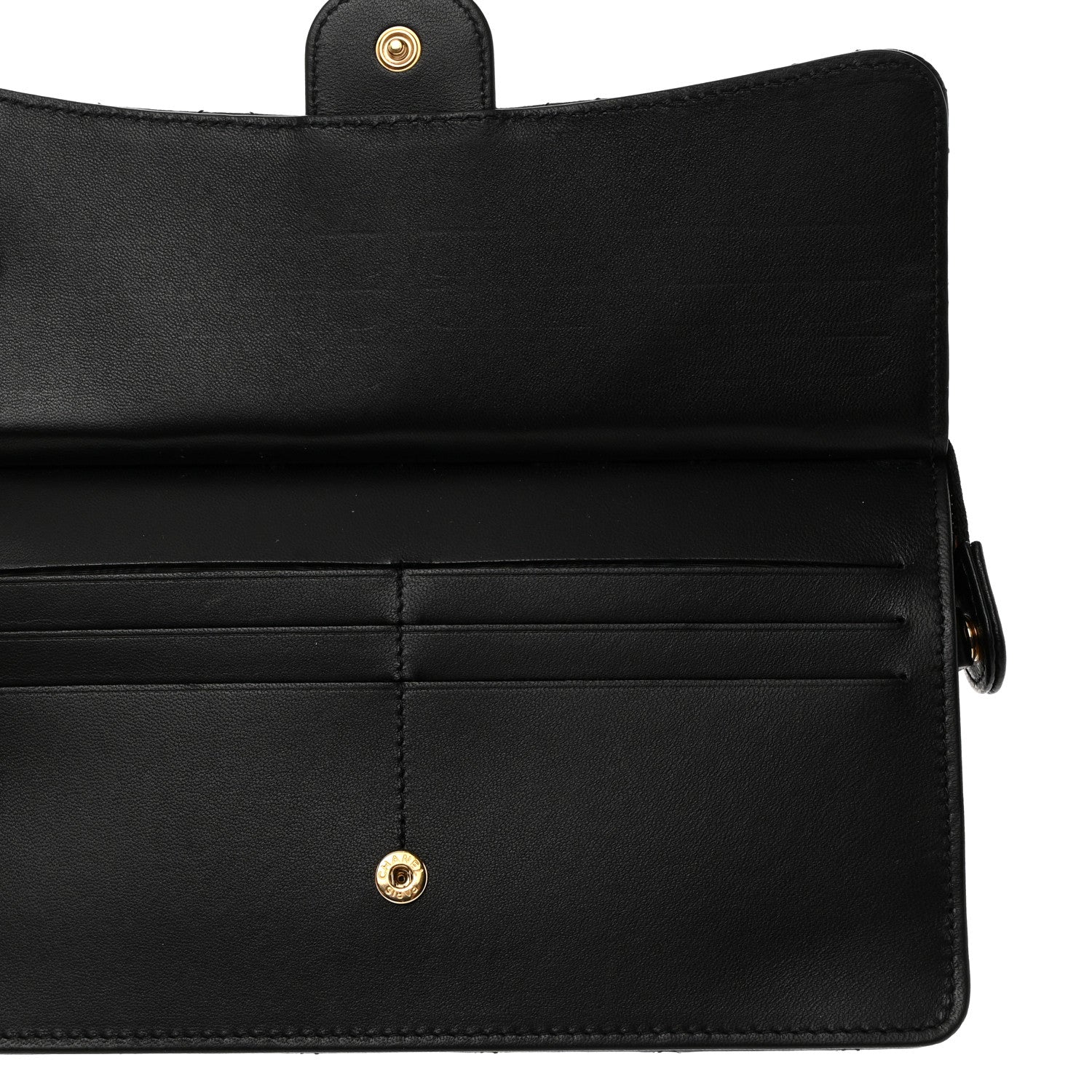 Chanel Lambskin Quilted Classic Pouch With Handle Black 6 of 9